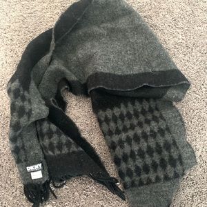 DKNY Black Wool Scarf